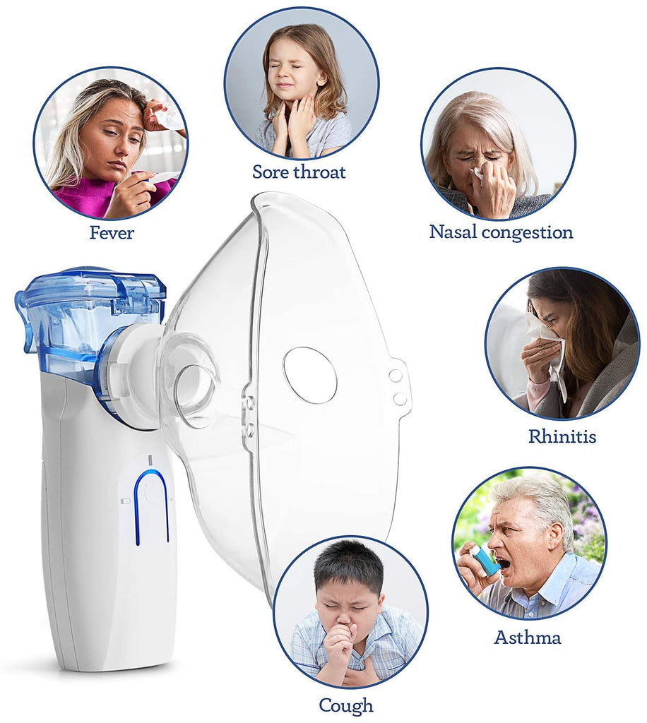 MEDUP Portable Handheld Nebulizer Breathing Machine, Primatene Mist Inhaler, Solution Cup Inhalers, Travel Nebulizer for Kids and Adults - Medup