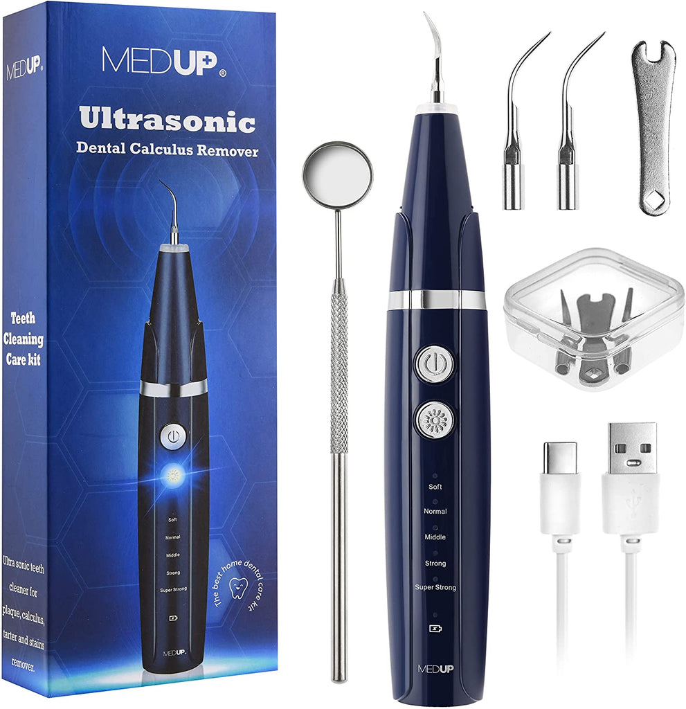 Plaque Remover for Teeth, Ultrasonic Dental Tools for Calculus, Tarter, and Stain Remover , Electric Teeth Cleaning Kit - Medup